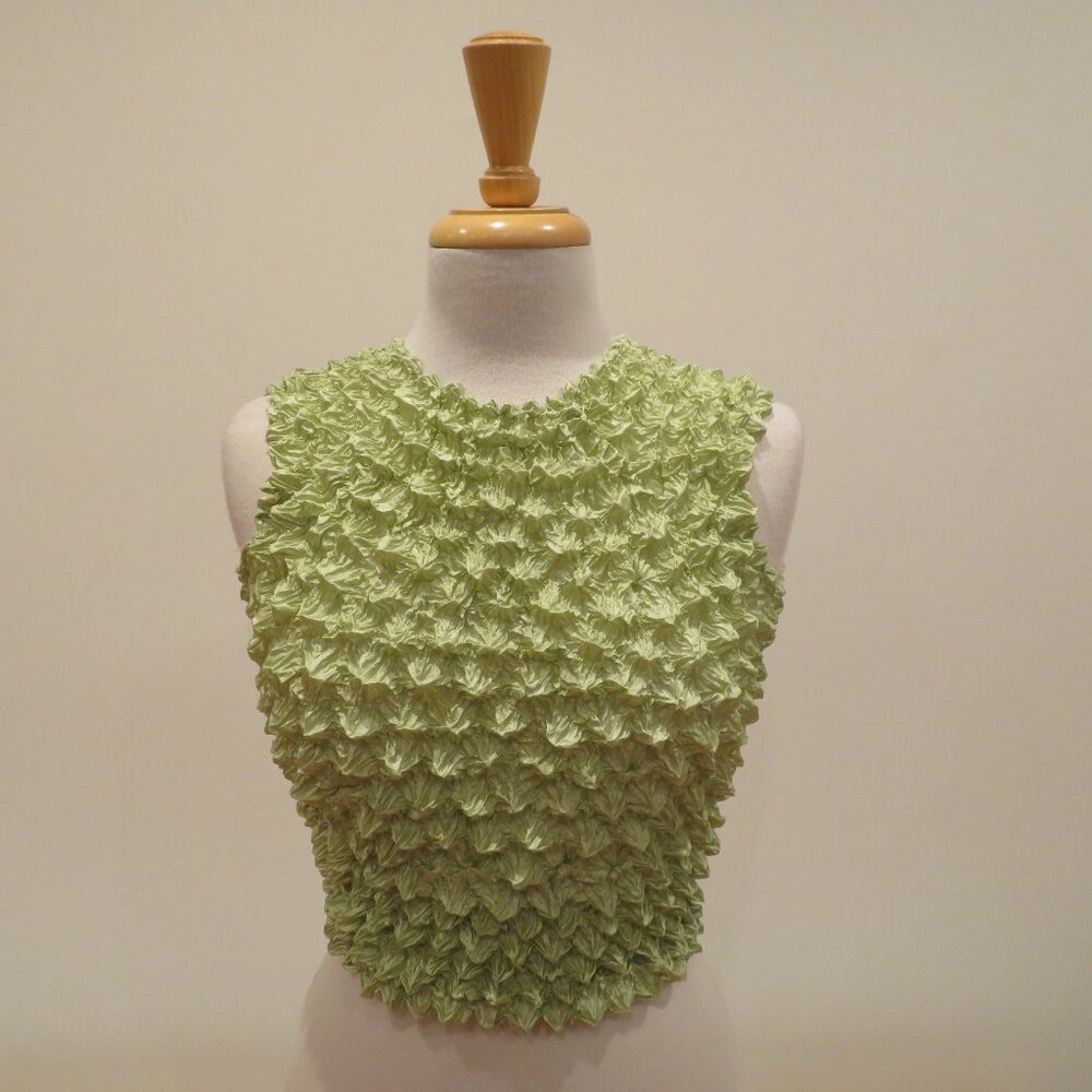 F.C Popcorn Bubble Crinkle Tank Top Women’s One Size Stretch Sleeveless 90s